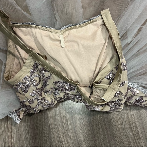 Weissman Grey Sequin Ballet Dance Costume - Picture 6 of 9